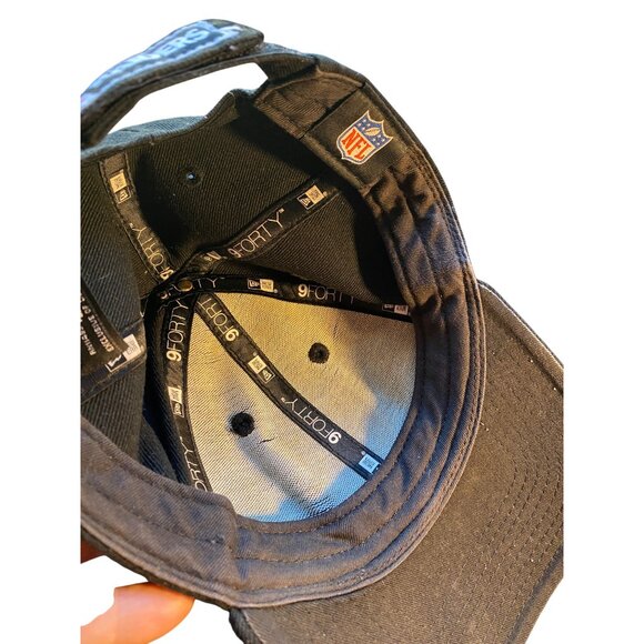 Las Vegas Raiders Black 9Forty Adjustable Cap By New Era - Picture 3 of 5